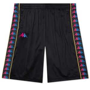 Kappa Black 222 Banda Laramie Basketball Shorts Size Small